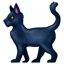 Emoji gatto nero U+1F408 U+2B1B