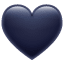 Cuore nero Emoji U+1F5A4