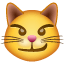 Gatto sorriso audace U+1F63C