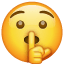 Emoji ammonitrice U+1F92B