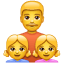 Padre figlie Emoji U+1F468 U+1F467 U+1F467