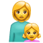 Madre figlia Smiley U+1F469 ‍U+1F467