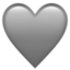 Emoji del cuore grigio U+1FA76