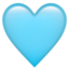 Emoji cuore celeste U+1FA75