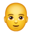 Uomo calvo Emoji U+1F468 U+1F9B2