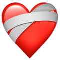 Cuore con benda e sorriso U+2764 U+1FA79