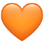 Cuore arancione Emoticon U+1F9E1