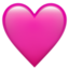 Emoji del cuore rosa U+1FA77